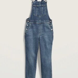 Old Navy Blue Denim Overalls Size 14 – Adjustable Strap Straight Leg